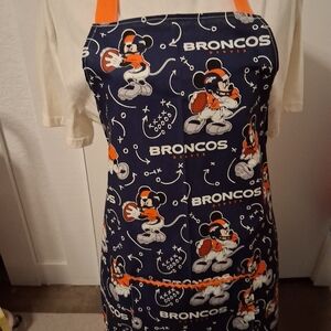Broncos Themed Apron with Cartoon Design